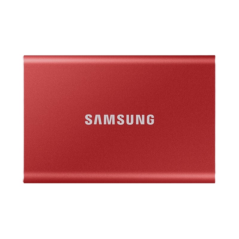 三星(SAMSUNG)T7 2TB USB3.2 金属加密高速Type-c 手机电脑移动固态硬盘pssd 火星红
