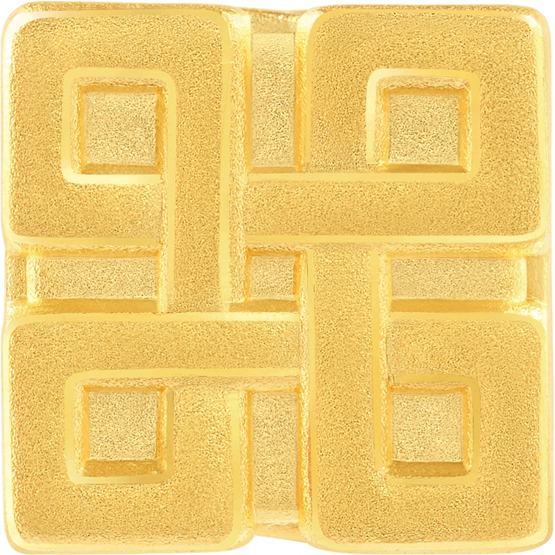 周生生(CHOW SANG SANG)金足金Charme串珠系列方胜纹转运珠 定价