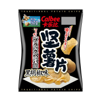 Calbee卡乐比牌坚薯片黑胡椒味薯片(膨化食品)