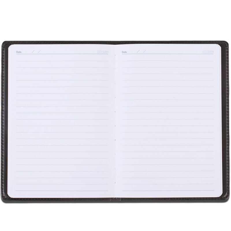 得力(deli) 商务办公记事本 48K 皮革皮面笔记本