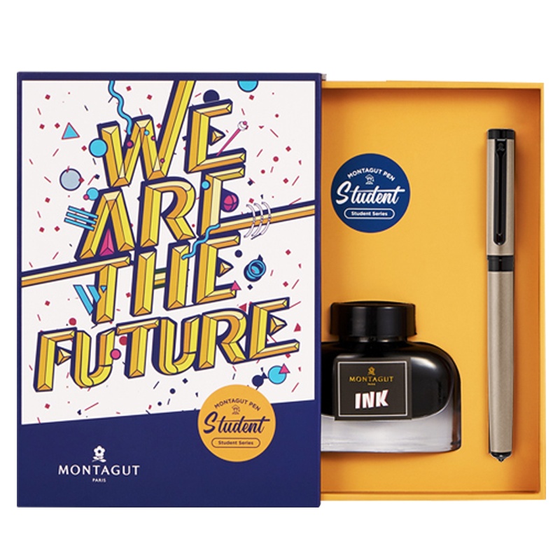 梦特娇(Montagut)M910钢笔墨水套装 专用练字钢笔墨囊可替换 办公高档硬笔钢笔尖书法笔 签字笔 签名笔