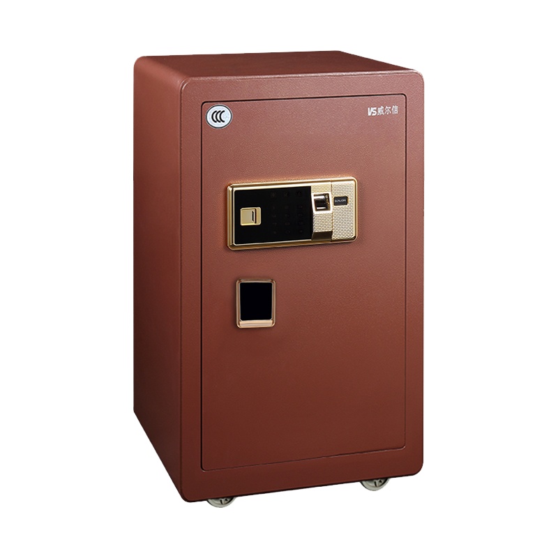 威尔信 L-800 指纹密码锁保险柜 H800*W470*D430 (单位:件)咖啡金