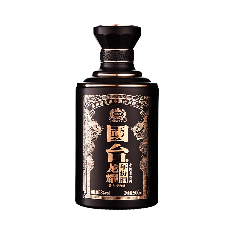 贵州国台 龙耀年份酒 53度 酱香型白酒 真实年份 国台酒 500ml*1 单瓶礼盒装