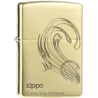 zippo芝宝打火机正版 情侣对机永恒的爱窄机个性雕刻
