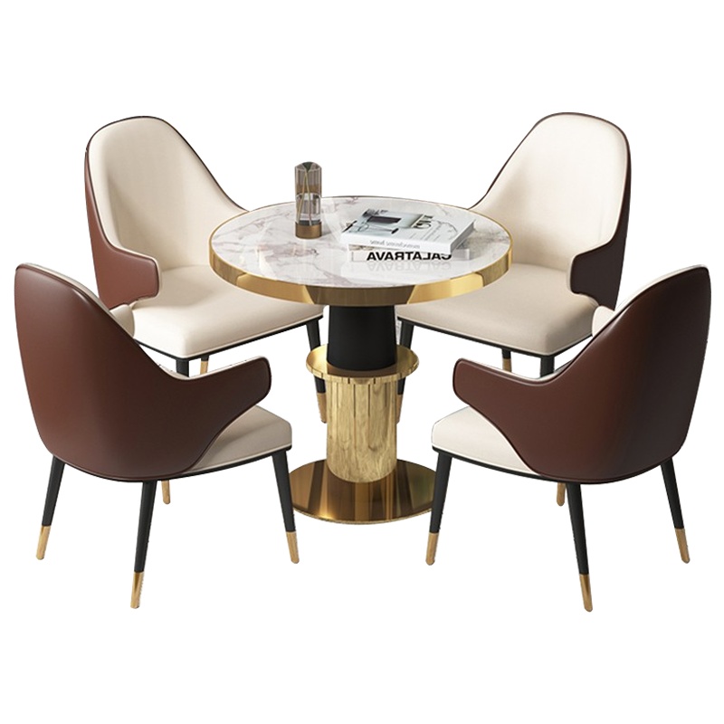 三圣 一桌四椅组合商务会议简约现代会客室小型会议桌接待区休息区洽谈桌椅组合