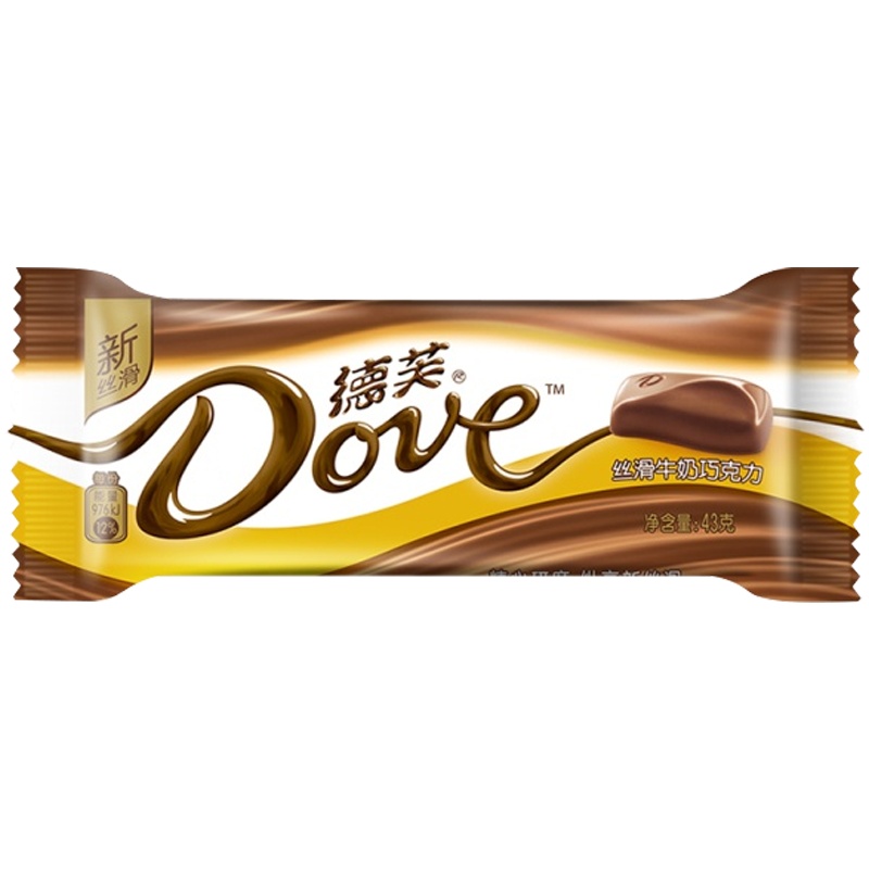德芙巧克力丝滑牛奶巧克力43g巧克力条装