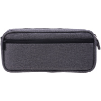 得力(deli)多层大容量仿亚麻笔袋多功能铅笔收纳袋商务包 学生文具盒66782