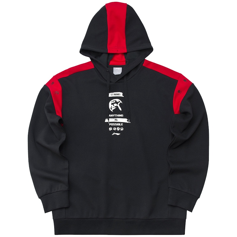 李宁男子训练系列连帽卫衣针织运动服