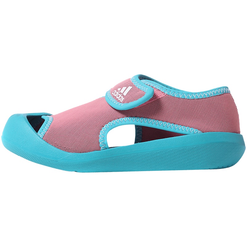 adidas阿迪达斯童运动鞋女鞋小童4-10岁魔术贴休闲凉鞋 BY2237 BY2237简单粉+能量+ 28/