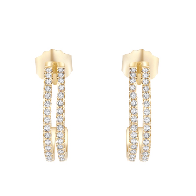 [MYFD] 18K包金清新简约系列之闪钻天际耳钉MYE19122GP