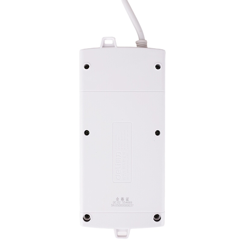 得力 5米 18206电源插座(白色) 6孔