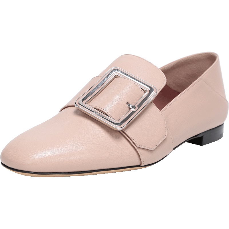 Bally 巴利 女款羊皮方扣可踩脚平底鞋 JANELLE
