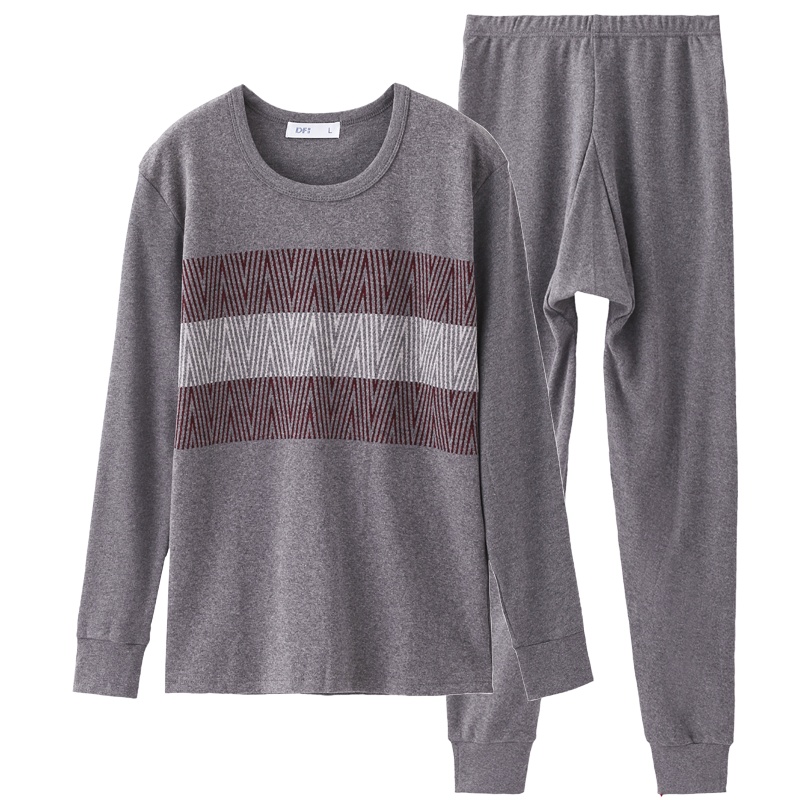 都市丽人保暖衣男士厚款套头舒适睡衣保暖套装 4W9104