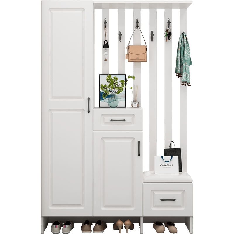 迪玛森玄关柜鞋柜一体入户进门家用门口隔断客厅带坐门厅柜多功能衣帽柜