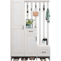 迪玛森玄关柜鞋柜一体入户进门家用门口隔断客厅带坐门厅柜多功能衣帽柜