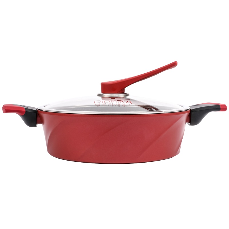 迪迪尼卡(Didinika)2019新款28cm浅汤锅家用麦饭石不粘锅多功能双耳煮锅