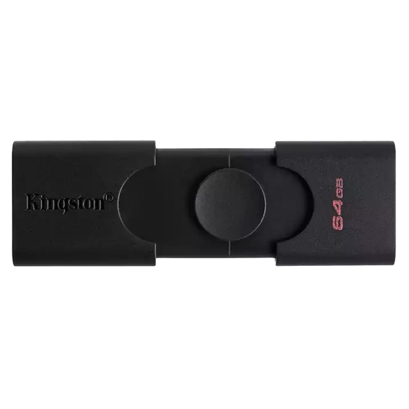 金士顿(Kingston)64GB U盘 DTDE手机电脑闪存优盘USB3.2 Type-C双接口 双滑盖外壳 黑色