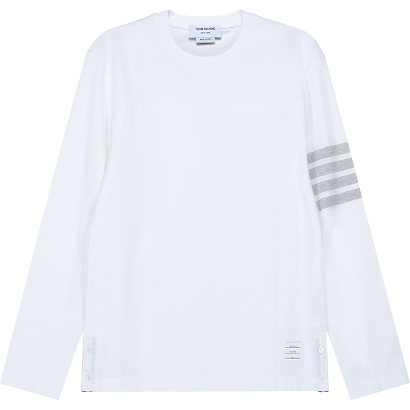 THOM BROWNE 汤姆·布朗 男士 棉质圆领长袖T恤 MJS151A 06221
