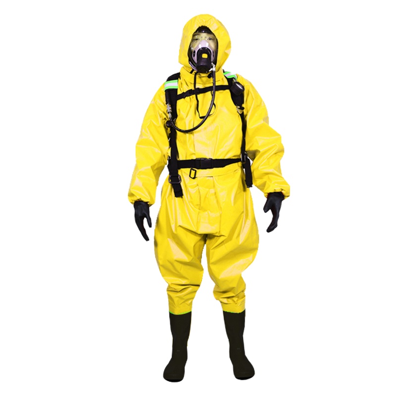 绿消 FH01 消防战斗服套装 加厚阻燃层可拆卸耐高温高热隔热消防套装 防化服 半封闭 黄色 (单位:套)