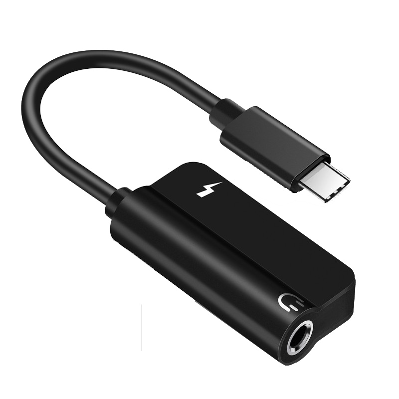 type-c耳机转接线二合一小米6x耳机8数据线mix耳机转接头一拖二华为p20充电听歌快充吃鸡ToRomax0.2m