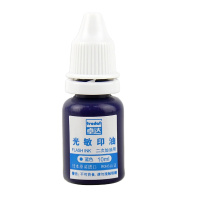 光敏印油印泥油发票印章用墨水快干财务印台10ml 蓝 10瓶装