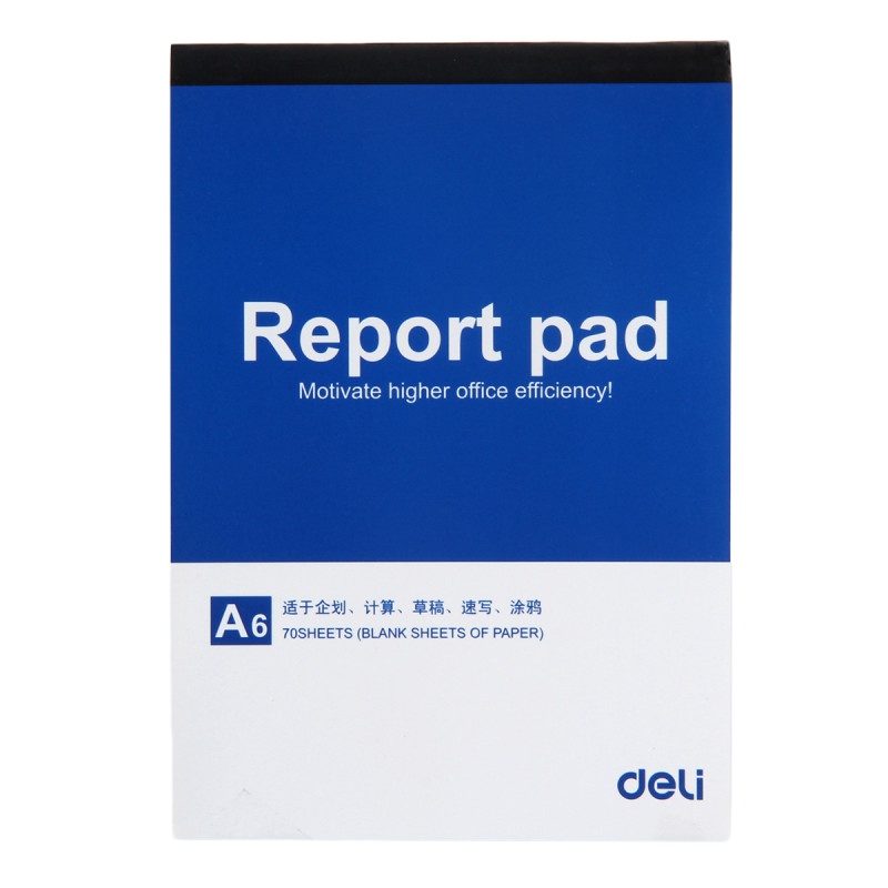 得力(deli)A6/70张随身便签本便条本留言本草稿本草稿纸7713-10本装