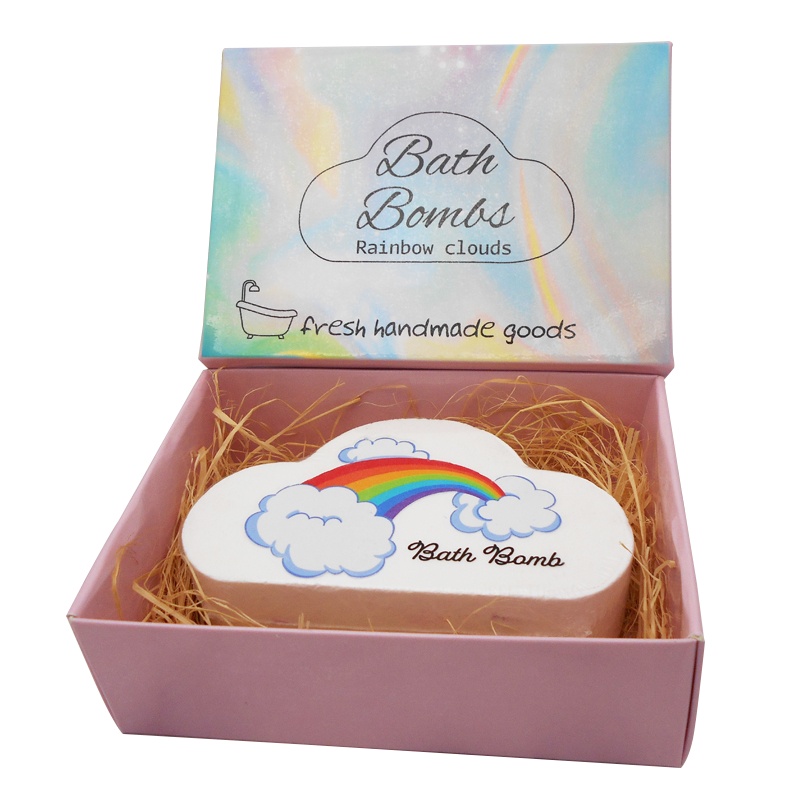 开优米kiuimi彩虹云朵泡泡皂 滋润精油泡浴 彩虹沐浴泡澡浴球白色