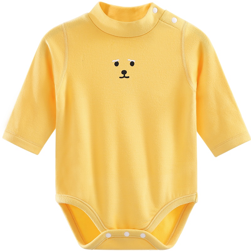 Aengbay 婴儿打底连体秋冬宝宝包屁衣内穿高领三角哈衣保暖长袖厚