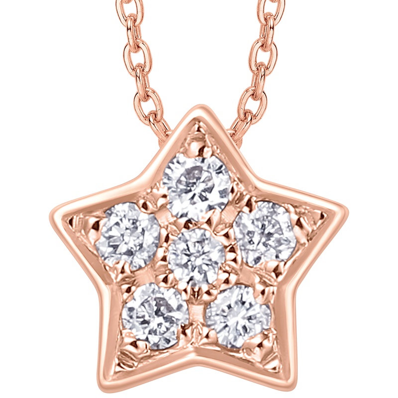 SOINLOVE小确幸系列星星18K金钻石吊坠VU784