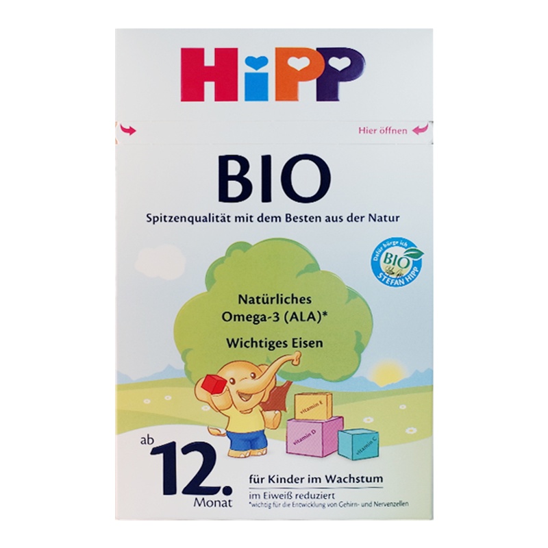 [全球购]Hipp bio 12 plus 新版德国喜宝有机婴幼儿配方奶粉 BIO12plus 4盒装 2022.12