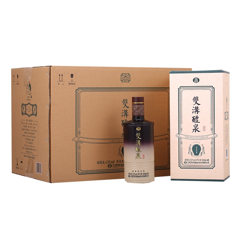 双沟 醴泉 52度 整箱装白酒 500ml*6瓶 升级版 口感绵柔浓香型