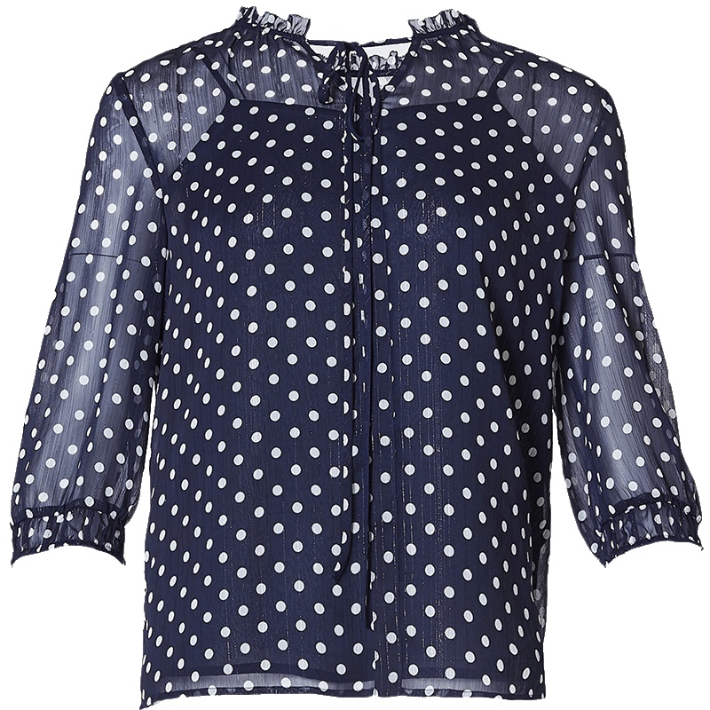 LIEDOW/蕾朵气质百搭衬衫2019新款夏季很仙的雪纺衫七分袖上衣女