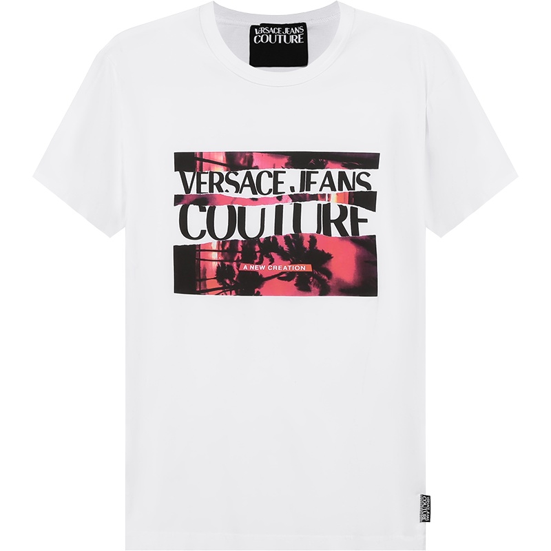 VERSACE JEANS COUTURE 范思哲 男士 棉质圆领短袖T恤B3GVB7GA 30382