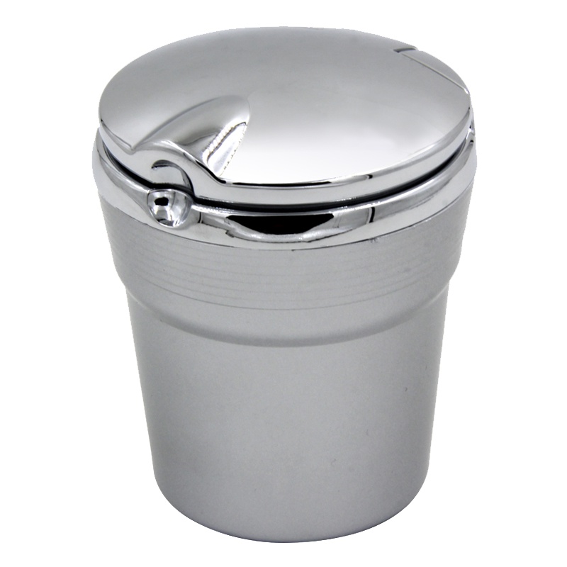 趣行 车载烟灰缸男车内多功能创意个性带盖LED灯防飞灰家用汽车办公室高档便携烟灰缸 黑色