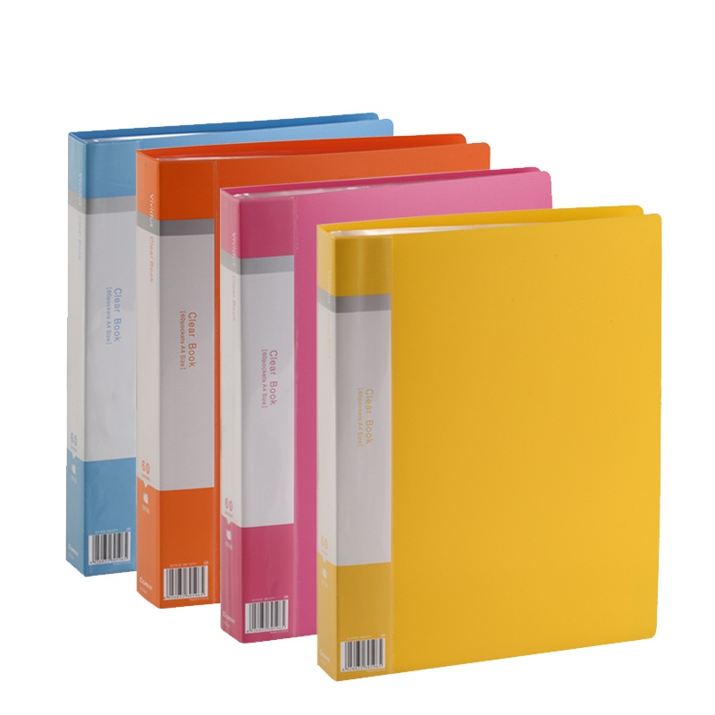 齐心 COMIX VF60AK 欢颜资料册 A4 60袋 橙/红/蓝/绿/黄(起订量不足12个不发货)