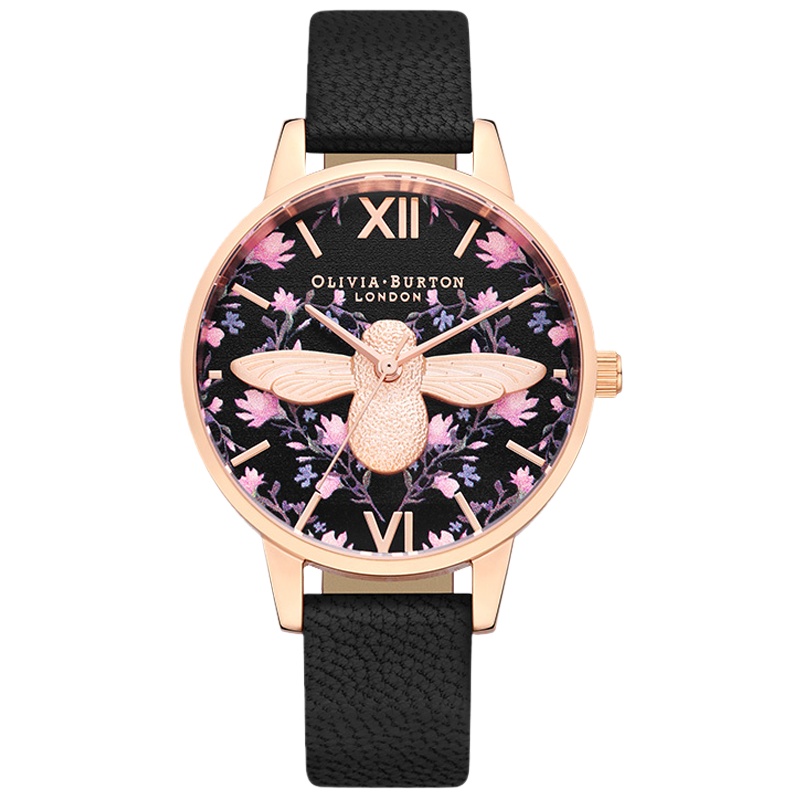 OLIVIABURTON 女士手表英国小众女表小蜜蜂樱花清新石英表 女 34mmOB16AM165