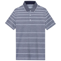 HODO红豆男装男士夏季短袖POLO衫条纹丝光棉柔爽丝滑舒适亲肤微弹休闲简约短袖T恤男