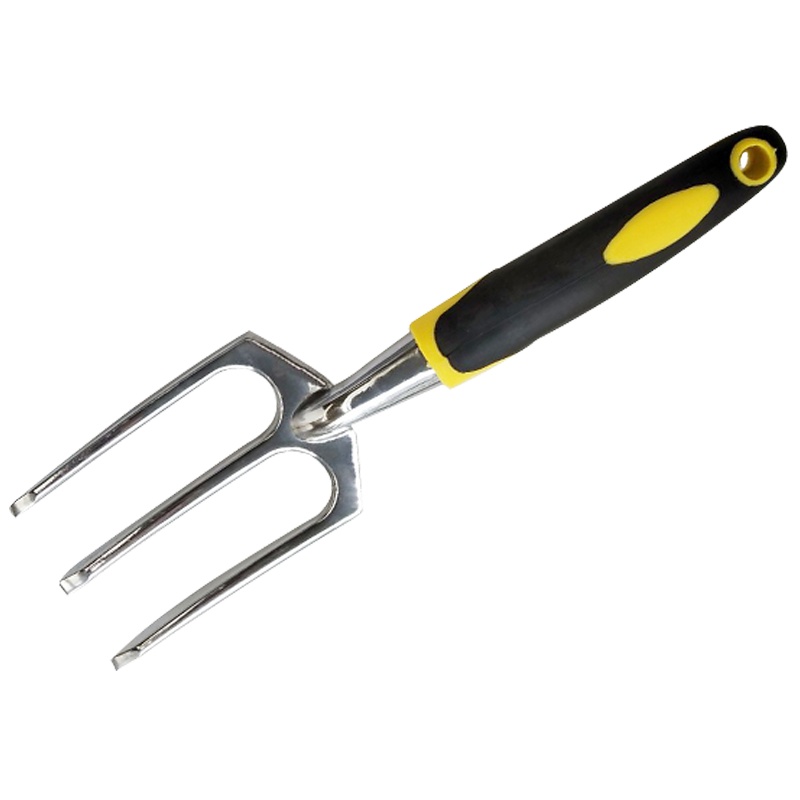 海斯迪克 HKW-142 园艺工具 铝合金清洁铲 铝合金多功能工具 铝合金三齿锹 硅胶双色手柄 花园铲子铁铲