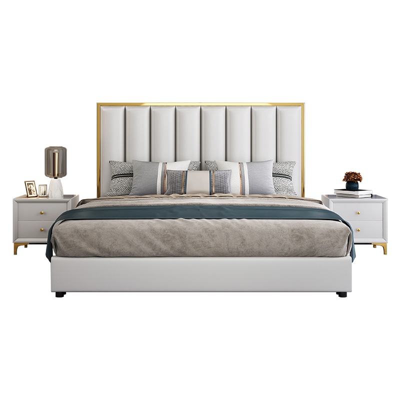 徘徊生活 美式轻奢皮床1.8米简约现代储物床1.5米欧式主卧双人床