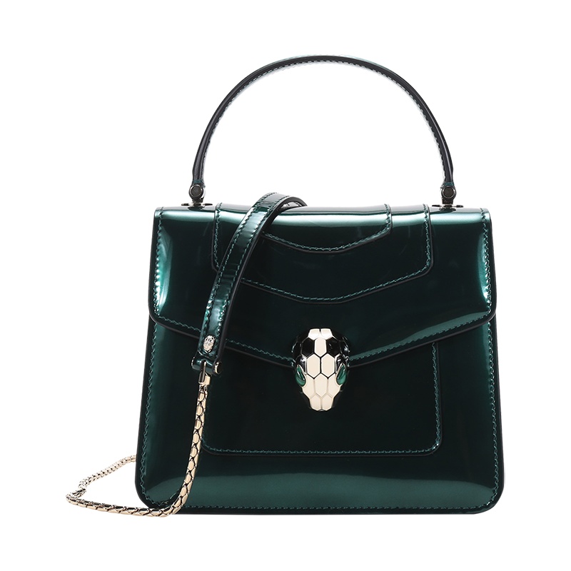 宝格丽 BVLGARI 女士 SERPENTI FOREVER系列金属质感牛皮蛇头扣手提单肩斜挎包283532