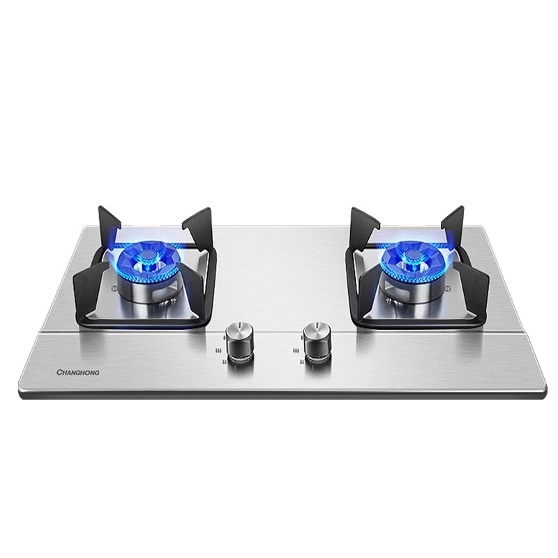 长虹H01-液化气5.2kW燃气灶煤气灶双灶家用不锈钢嵌入式台式炉灶具天然液化气灶
