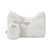 PRADA 普拉达 女士 羊皮毛单肩斜挎包带小包1BC151 2EC9