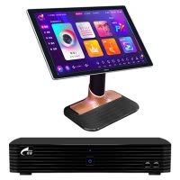 eVideo/视易 D66 主机内置4TB硬盘+19.5吋触摸屏黑色台式架 安卓系统KTV点歌机触摸屏家庭卡拉OK点唱机