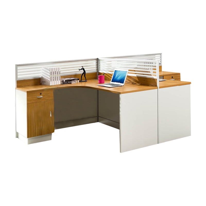 科朔 办公桌职员桌员工桌简约写字台板式办公桌2人位KSL2018