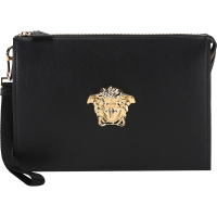 范思哲 VERSACE 男士皮革LA MEDUSA美杜莎板饰 手拿包DP87631 DVT8ME