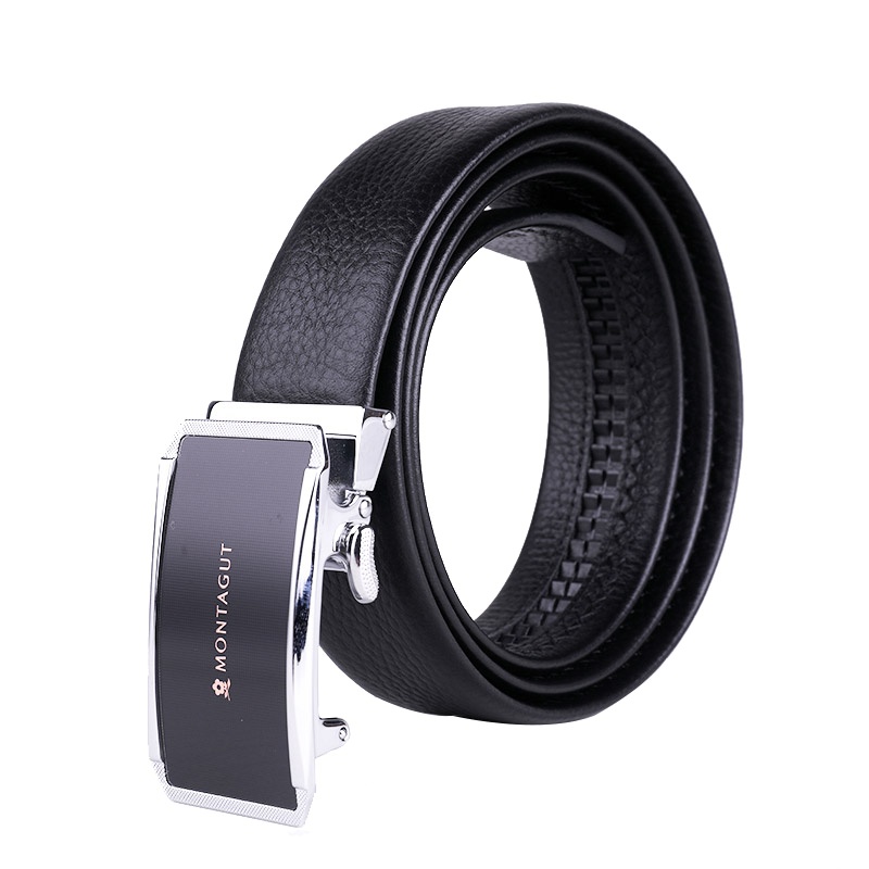 梦特娇 男士休闲商务皮带 牛剖层皮革