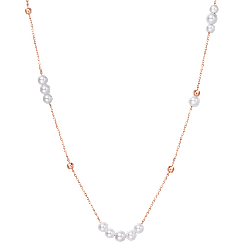 周大福 至真系列18K金珍珠项链套链吊坠女T75746