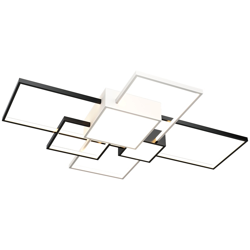 七只蚂蚁 客厅灯吸顶灯简约现代led灯北欧轻奢ins网红几何创意个性客厅大灯卧室灯铝材LED吸顶灯房间灯JH-X2171