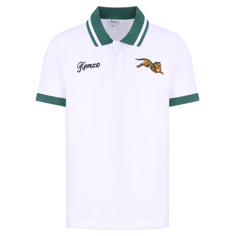 [直营]KENZO高田贤三 男士跳虎丛林虎刺绣休闲短袖polo衫 F965PO0374BA