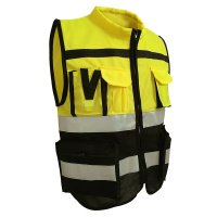 规格[L170/XL175/XXL180/XXL185 黄黑/橙黑/橙蓝 尺码颜色备注]反光背心反光马甲通反光衣安全服
